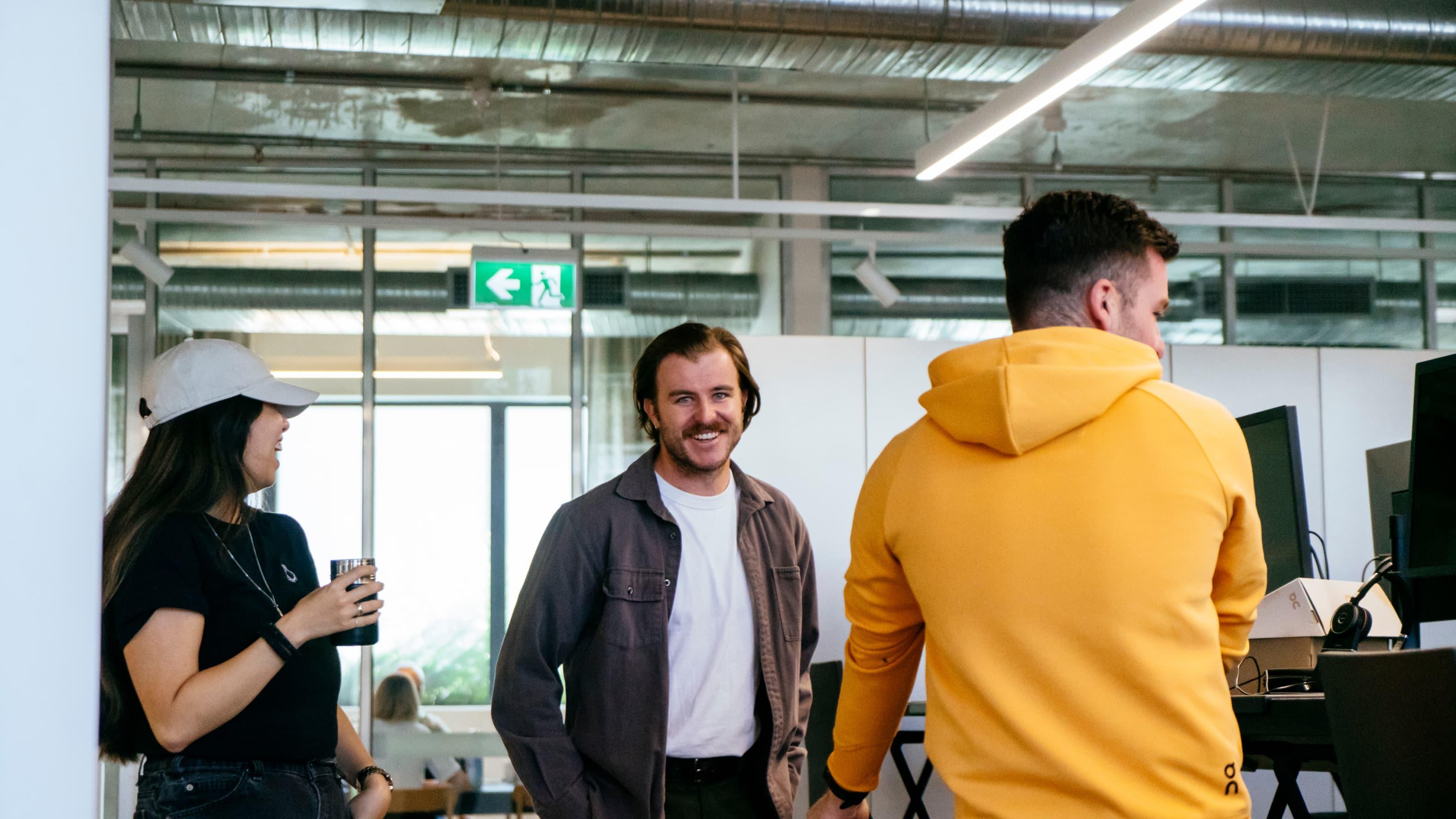 Team having fun in the office