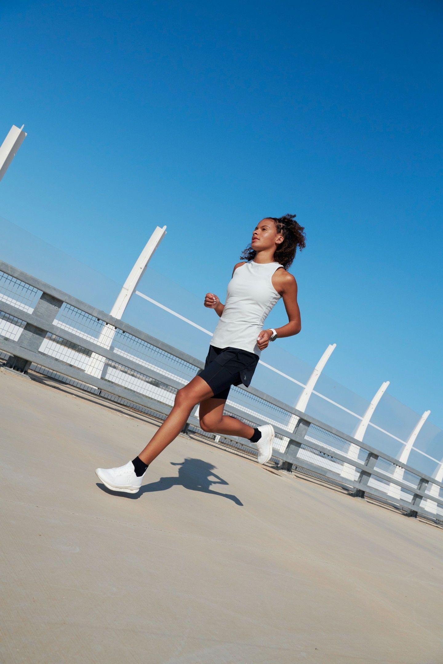 Lady running in cloudneo