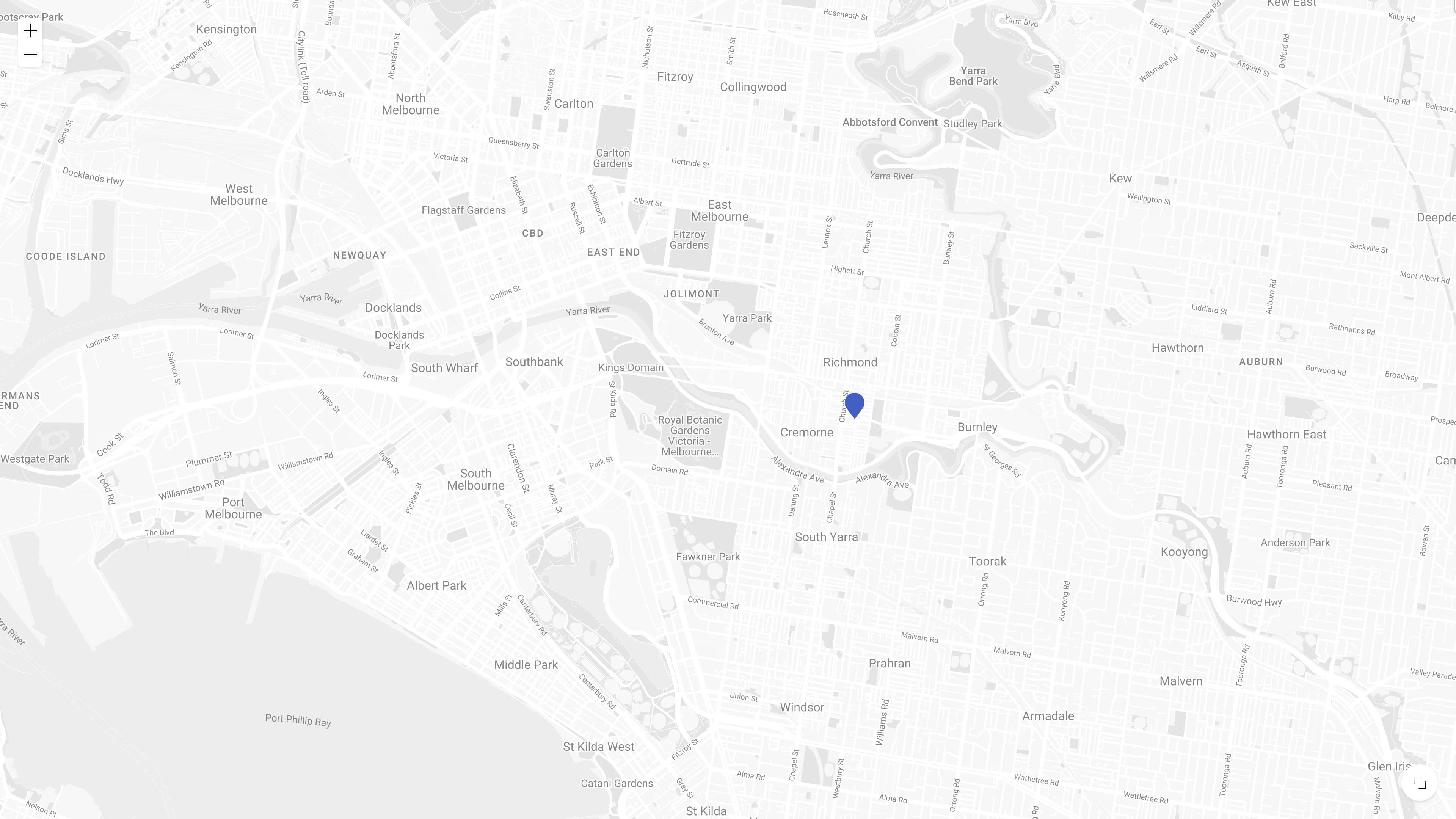 A map of Melbourne