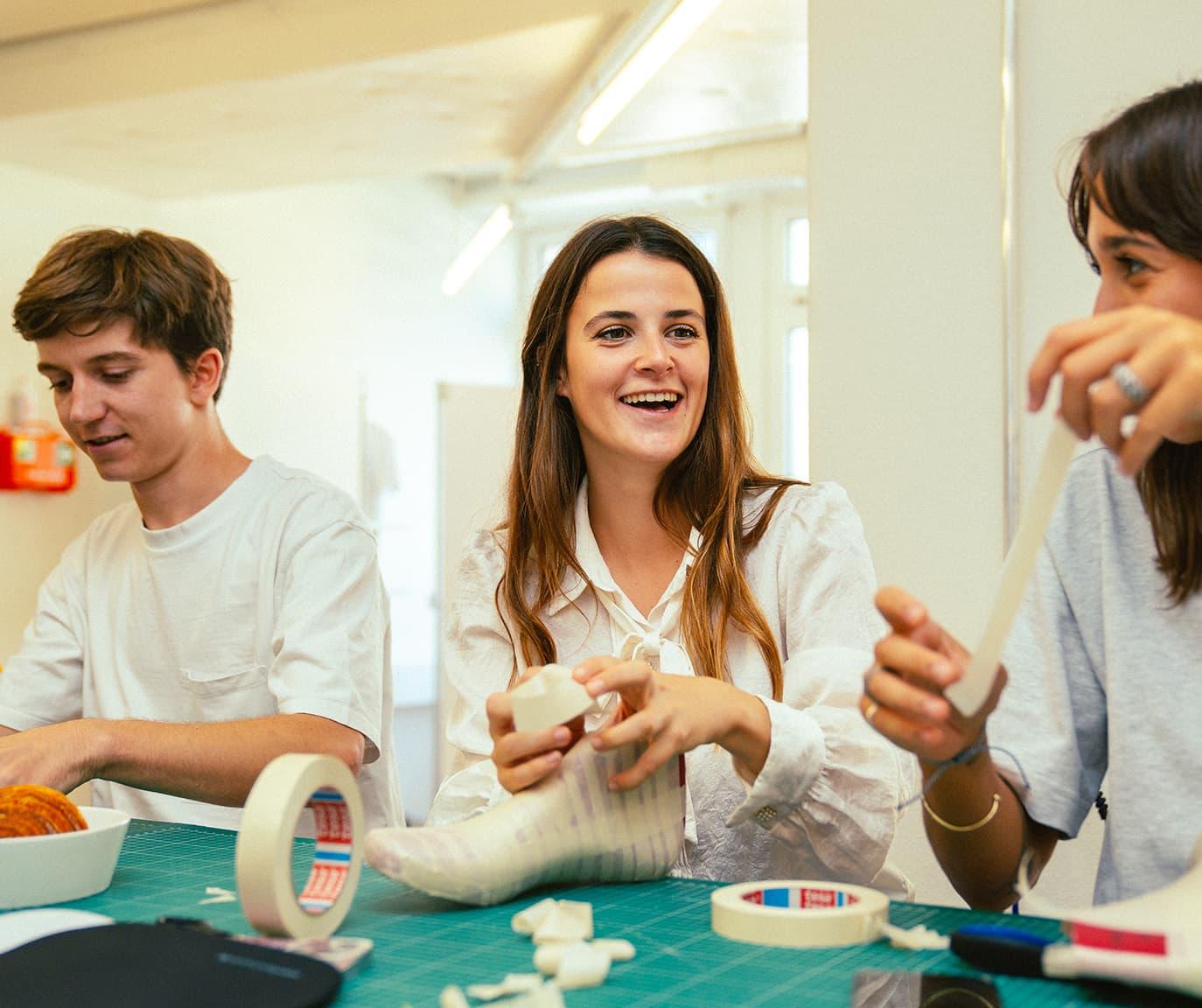 Portrait of group, smiling and working together