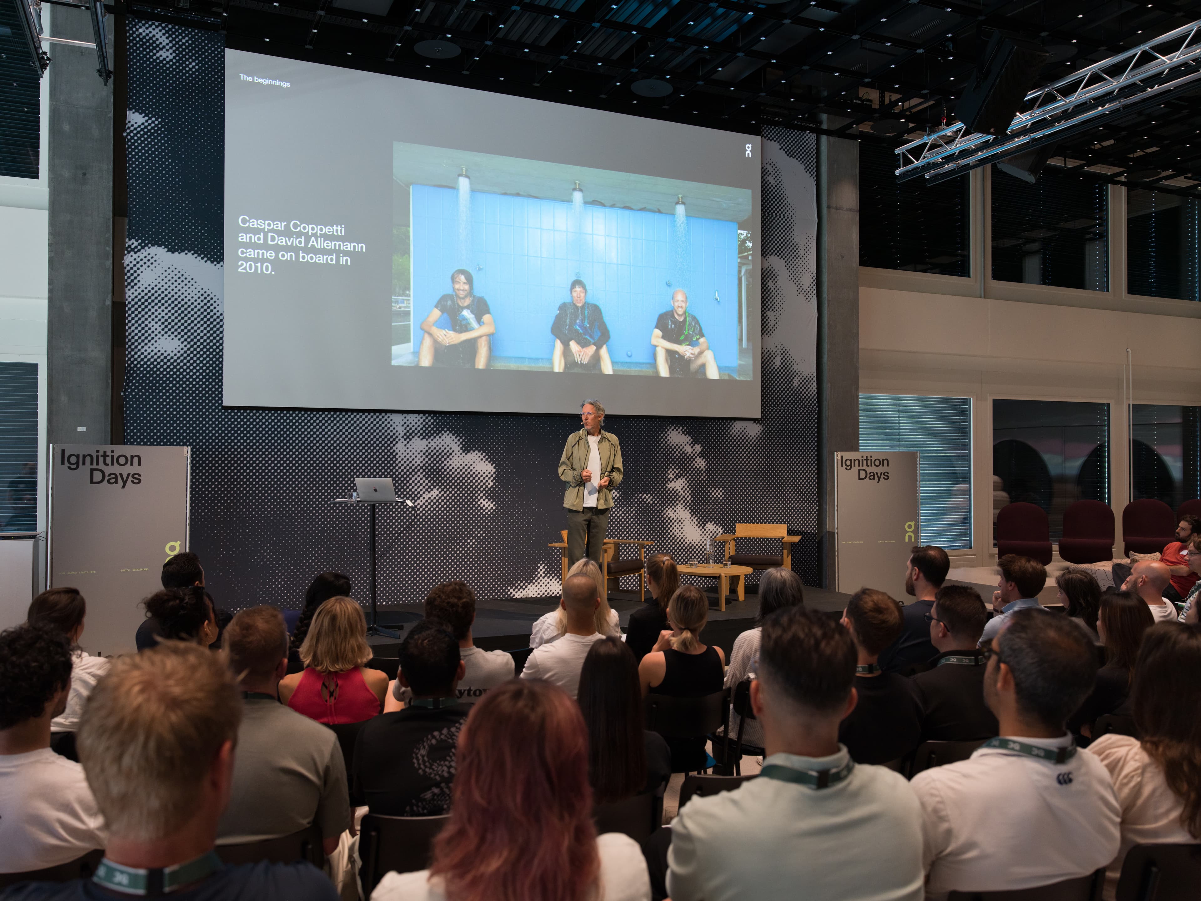 On Founder on stage