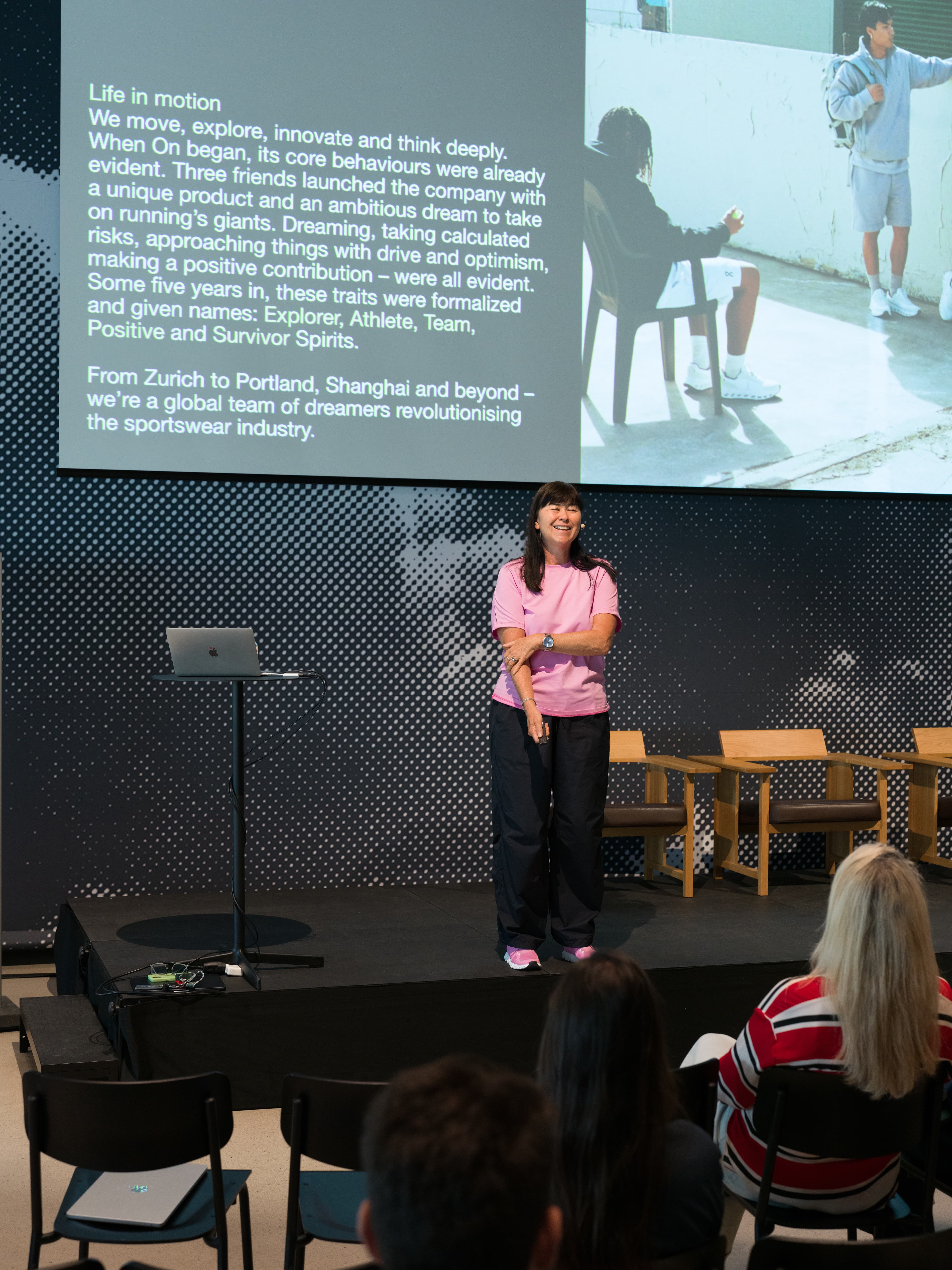 On's CHRO on stage