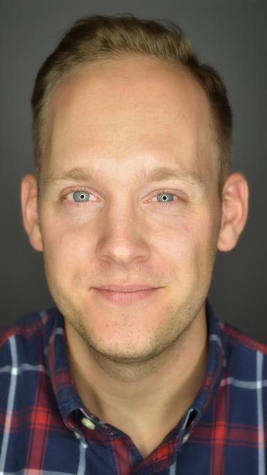 Man in checked shirt