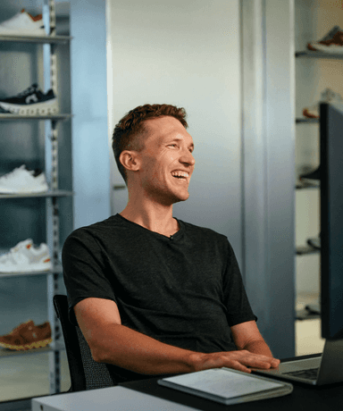 Man laughing