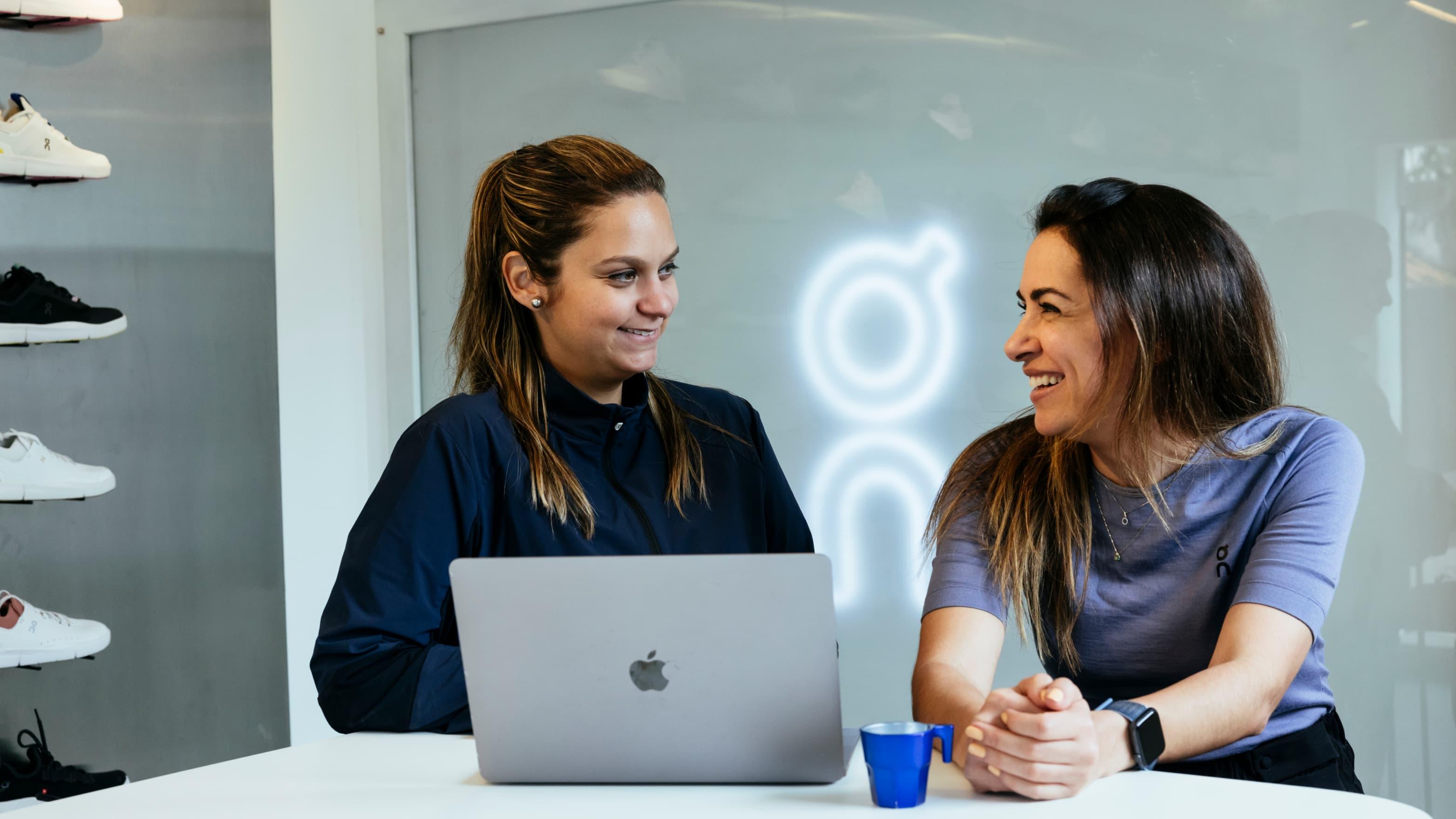 Women working on a project