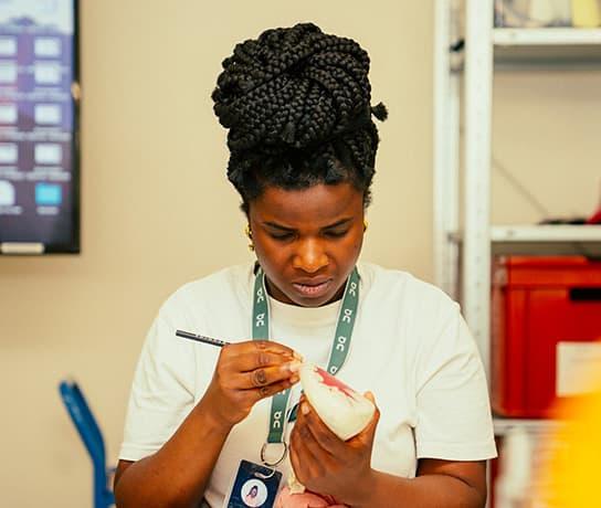 portrait of employee working