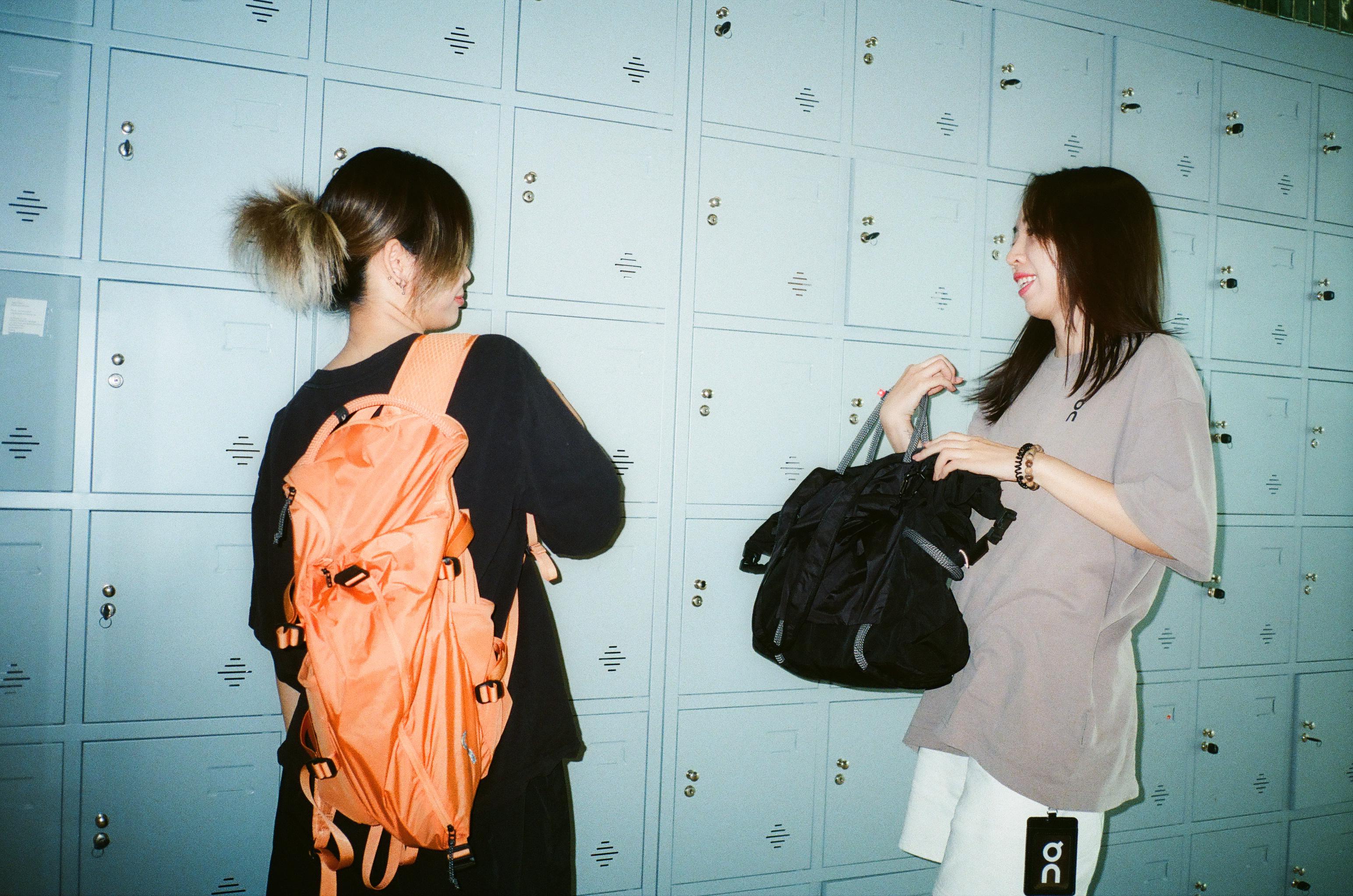 Two women by the lockers